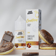 DRIP DOWN CREATION DESSERT SERIES NIC SALT - CHOCOLATE DONUTS - 30ML (35MG)