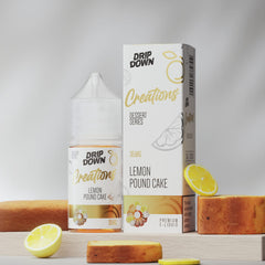DRIP DOWN CREATION DESSERT SERIES NIC SALT - LEMON POUND CAKE - 30ML (35MG)