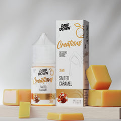DRIP DOWN CREATION DESSERT SERIES NIC SALT - SALTED CARAMEL - 30ML (35MG)