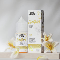 DRIP DOWN CREATION DESSERT SERIES NIC SALT - VANILLA CUSTARD - 30ML (35MG)