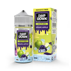 DRIP DOWN EDITION SERIES FREEBASE - GRAPE APPLE ICE - 100ML (0MG-3MG-6MG)