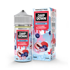 DRIP DOWN EDITION SERIES FREEBASE - LYCHEE BLUEBERRY ICE - 100ML (0MG-3MG-6MG)