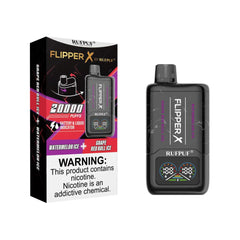FLIPPER X BY RUFPUF DISPOSABLE VAPE - GRAPE RED BULL ICE + WATERMELON ICE - 20000 PUFFS (50MG)