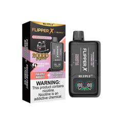FLIPPER X BY RUFPUF DISPOSABLE VAPE - PASSION FRUIT LYCHEE ICE + PINEAPPLE MANGO ICE - 20000 PUFFS (50MG)