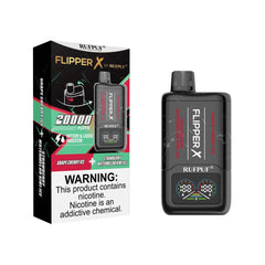 FLIPPER X BY RUFPUF DISPOSABLE VAPE - STRAWBERRY WATERMELON KIWI ICE + GRAPE CHERRY ICE - 20000 PUFFS (50MG)