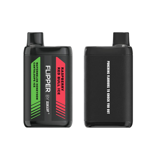 FLIPPER BY SLUGGER DISPOSABLE VAPE - WATERMELON HONEYDEW CANTALOUPE ICE + RASPBERRY RED BULL ICE - 12000 PUFFS (40MG)