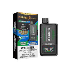 FLIPPER X BY RUFPUF DISPOSABLE VAPE - BLUEBERRY WATERMELON ICE + PINEAPPLE GUAVA ICE - 20000 PUFFS (50MG)