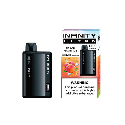 INFINITY ULTRA DISPOSABLE - PEACH MOON ICE - 8000 PUFFS (55MG)
