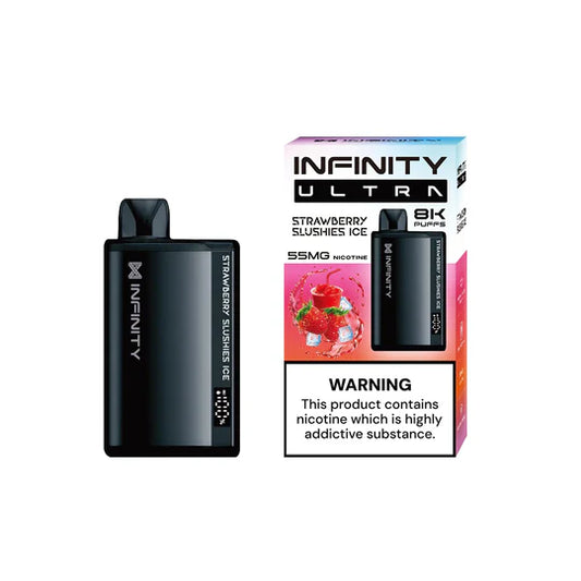 INFINITY ULTRA DISPOSABLE - STRAWBERRY SLUSHIES ICE - 8000 PUFFS (55MG)