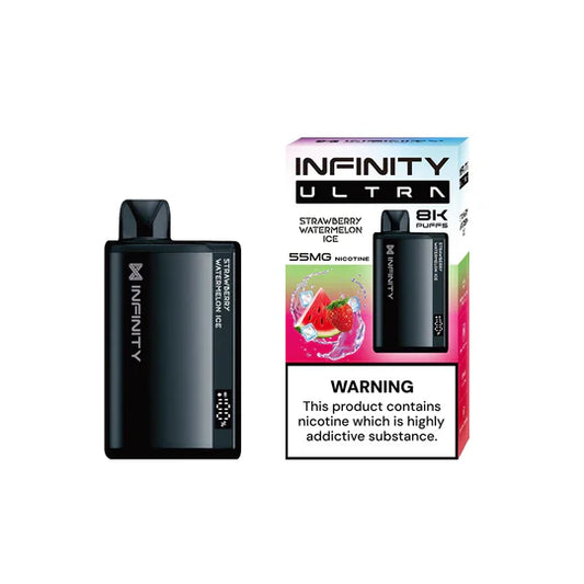 INFINITY ULTRA DISPOSABLE - STRAWBERRY WATERMELON ICE - 8000 PUFFS (55MG)