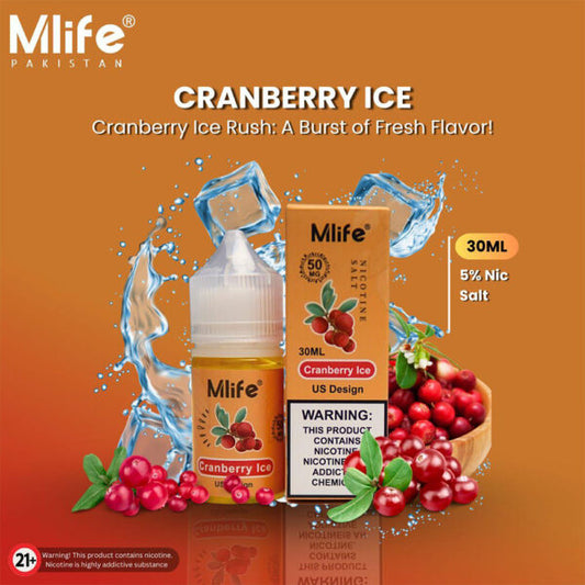MLIFE NIC SALT - CRANBERRY ICE - 30ML (50MG)
