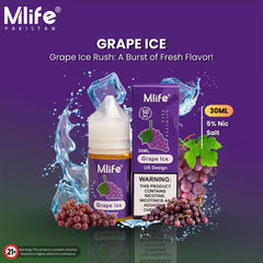 MLIFE NIC SALT - GRAPE ICE - 30ML (50MG)