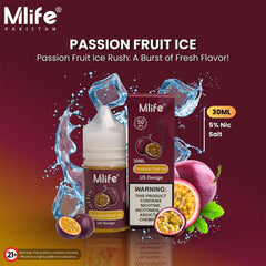 MLIFE NIC SALT - PASSION FRUIT ICE - 30ML (50MG)