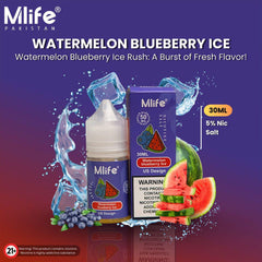 MLIFE NIC SALT - WATERMELON BLUEBERRY ICE - 30ML (50MG)
