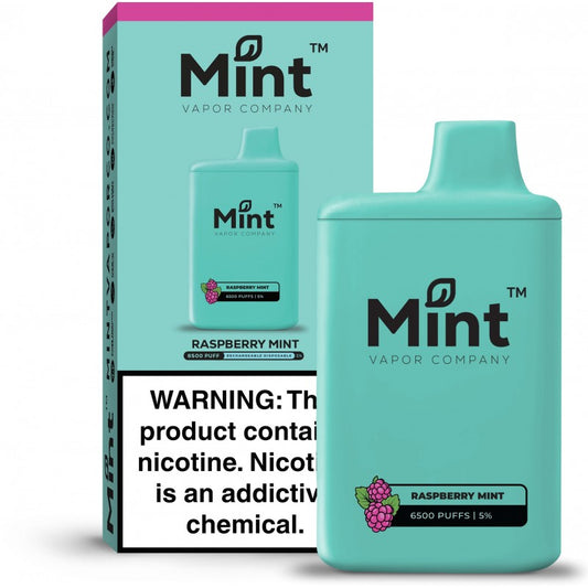 MNKE BARS MINT SERIES DISPOSABLE POD - RASPBERRY MINT - 6500 PUFFS (50MG)