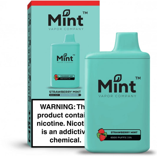 MNKE BARS MINT SERIES DISPOSABLE POD - STRAWBERRY MINT - 6500 PUFFS (50MG)