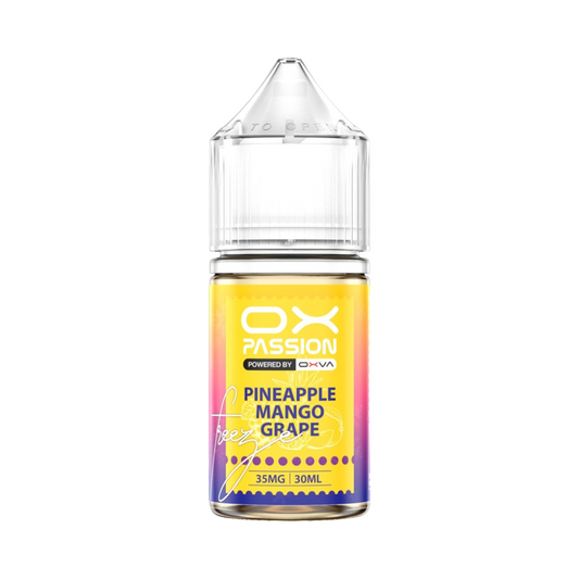 OX PASSION NIC SALT – PINEAPPLE MANGO GRAPE FREEZE – 30ML (35MG-55MG)