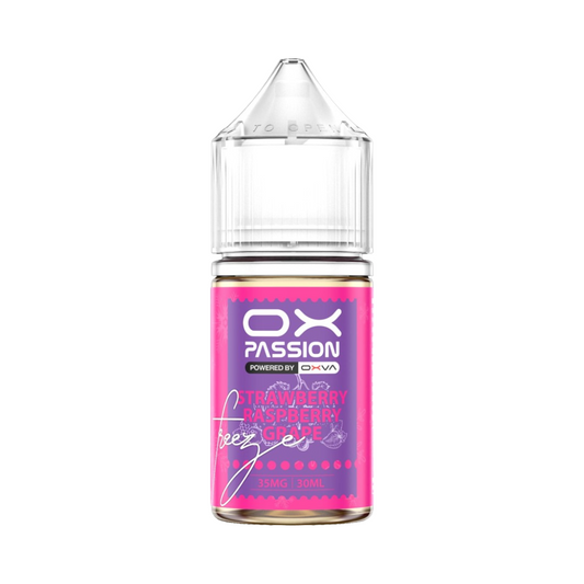 OX PASSION NIC SALT – STRAWBERRY RASPBERRY GRAPE FREEZE – 30ML (35MG-55MG)