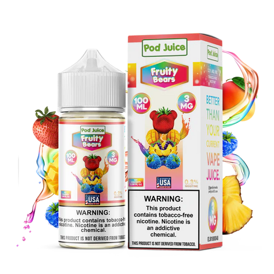 POD JUICE – FRUITY BEARS – 100ML (3MG-6MG-12MG-18MG)