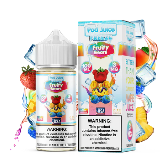 POD JUICE – FRUITY BEARS FREEZE – 100ML (3MG-6MG-12MG-18MG)