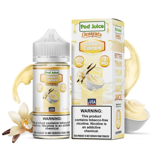 POD JUICE – GOLDEN CUSTARD – 100ML (3MG-6MG-12MG-18MG)