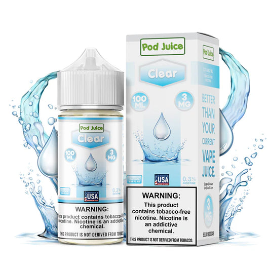POD JUICE – CLEAR – 100ML (3MG-6MG-12MG-18MG)