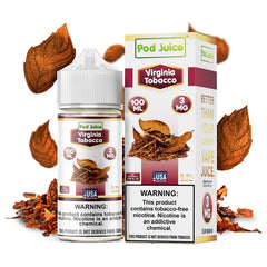 POD JUICE – VIRGINIA TOBACCO – 100ML (3MG-6MG-12MG-18MG)