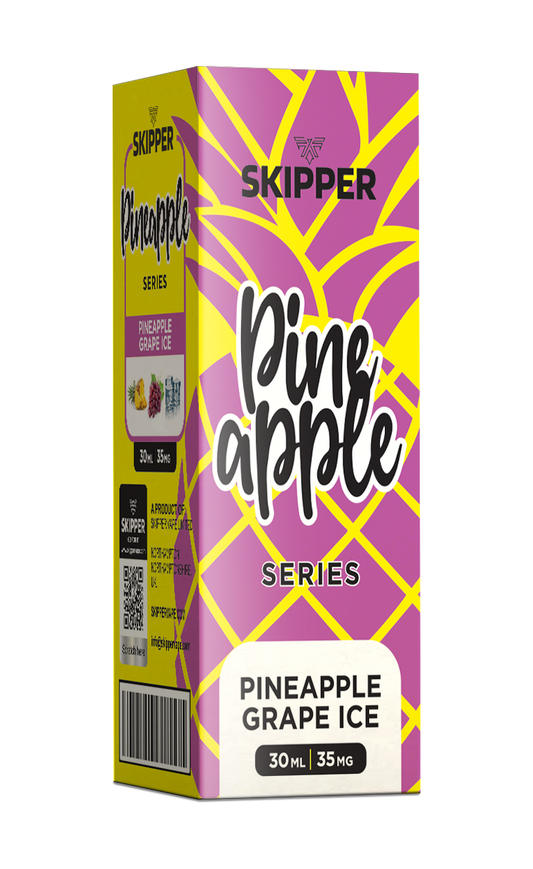 SKIPPER PINEAPPLE SERIES NIC SALT - PINEAPPLE GRAPE ICE - 30ML (35MG-50MG)