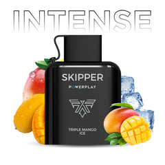 SKIPPER POWERPLAY INTENSE PREFILLED POD - TRIPLE MANGO ICE - 50MG (16000 PUFFS)