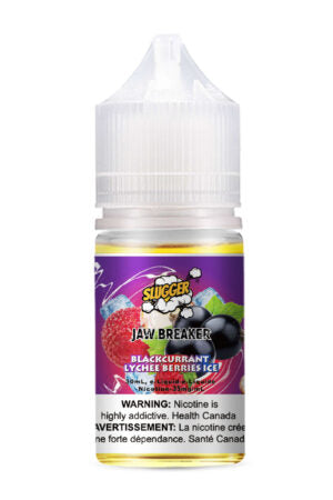 SLUGGER JAW BREAKER SERIES NIC SALT – BLACKCURRANT LYCHEE BERRIES ICE – 30ML (20MG-35MG-50MG)