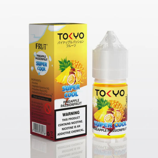 TOKYO SUPER COOL NIC SALT SERIES – PINEAPPLE PASSION FRUIT ICED – 30ML (35MG-50MG-60MG)