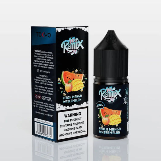 TOKYO REMIX SERIES NIC SALT - PEACH MANGO WATERMELON ICE – 30ML (20MG-30MG-50MG)
