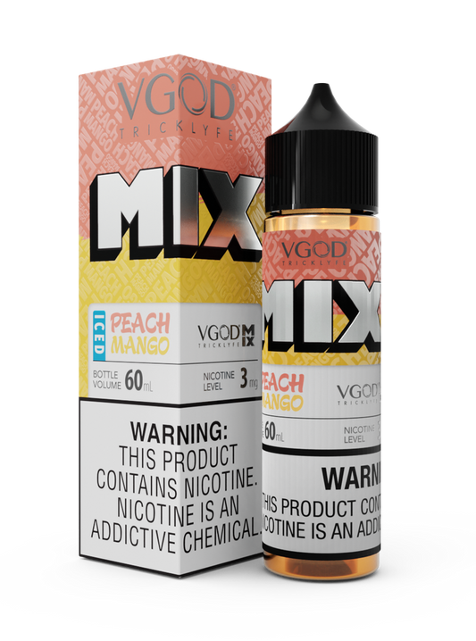 VGOD MIX FREEBASE - ICED PEACH MANGO - 60ML (0MG-3MG-6MG-12MG-18MG)
