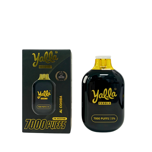 YALLA PEBBLE DISPOSABLE VAPE - AL COHIBA - 7000 PUFFS (50MG)