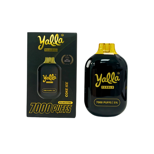 YALLA PEBBLE DISPOSABLE VAPE - COKE ICE - 7000 PUFFS (50MG)