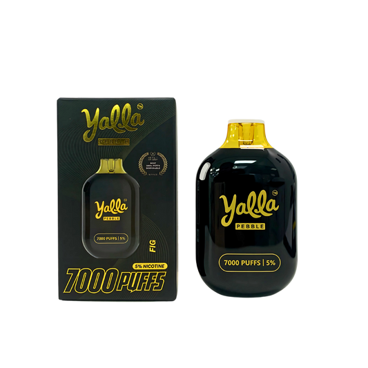 YALLA PEBBLE DISPOSABLE VAPE - FIG - 7000 PUFFS (50MG)