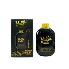YALLA PEBBLE DISPOSABLE VAPE - GRAPE ICE - 7000 PUFFS (50MG)