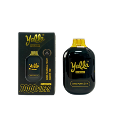 YALLA PEBBLE DISPOSABLE VAPE - KIWI PASSION FRUIT GUAVA ICE - 7000 PUFFS (50MG)