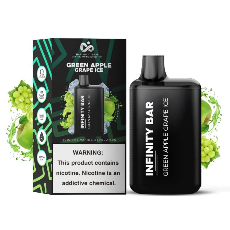 Infinity Bar Green Apple Grape Ice Disposable Pod in Pakistan