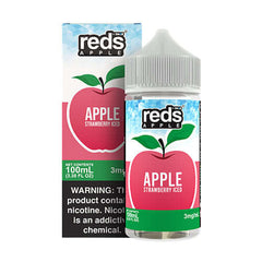 7 DAZE FREEBASE - REDS APPLE STRAWBERRY ICED - 100ML (0MG-3MG-6MG)