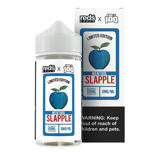 7 DAZE FREEBASE X KEEP IT 100 - REDS APPLE SLAPPLE MENTHOL - 100ML (0MG-3MG-6MG)