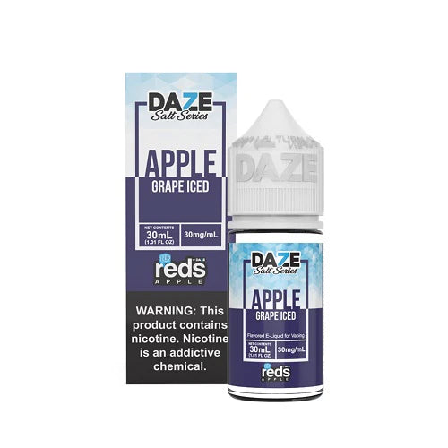 7 DAZE SALT SERIES - REDS APPLE GRAPE ICED - 30ML (30MG-50MG)