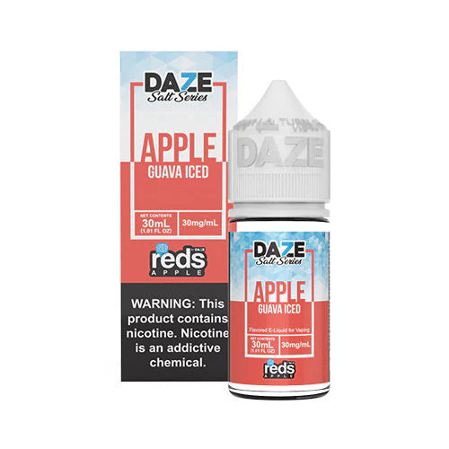 7 DAZE SALT SERIES - REDS APPLE GUAVA ICED - 30ML (30MG-50MG)