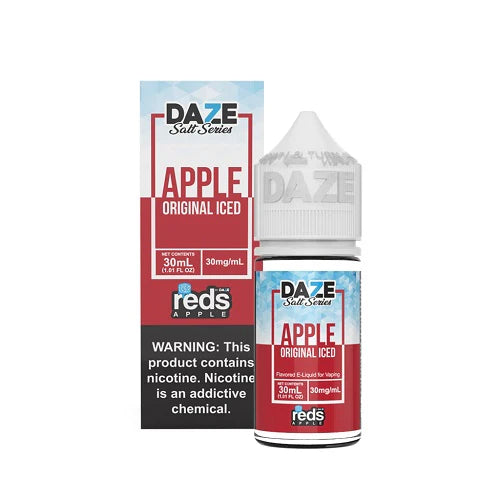 7 DAZE SALT SERIES - REDS APPLE ORIGINAL ICED - 30ML (30MG-50MG)