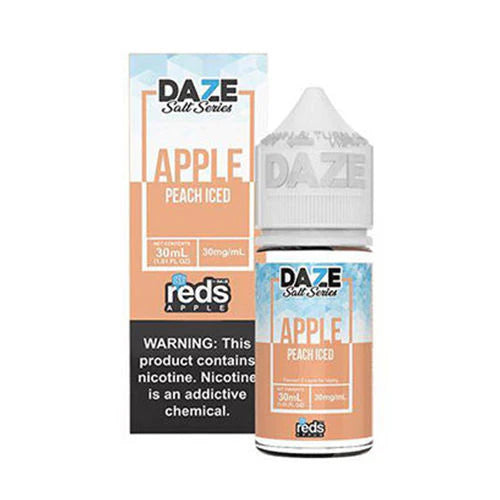 7 DAZE SALT SERIES - REDS APPLE PEACH ICED - 30ML (30MG-50MG)