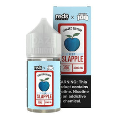 7 DAZE SALT SERIES X KEEP IT 100 - REDS APPLE SLAPPLE ICED - 30ML (30MG-50MG)