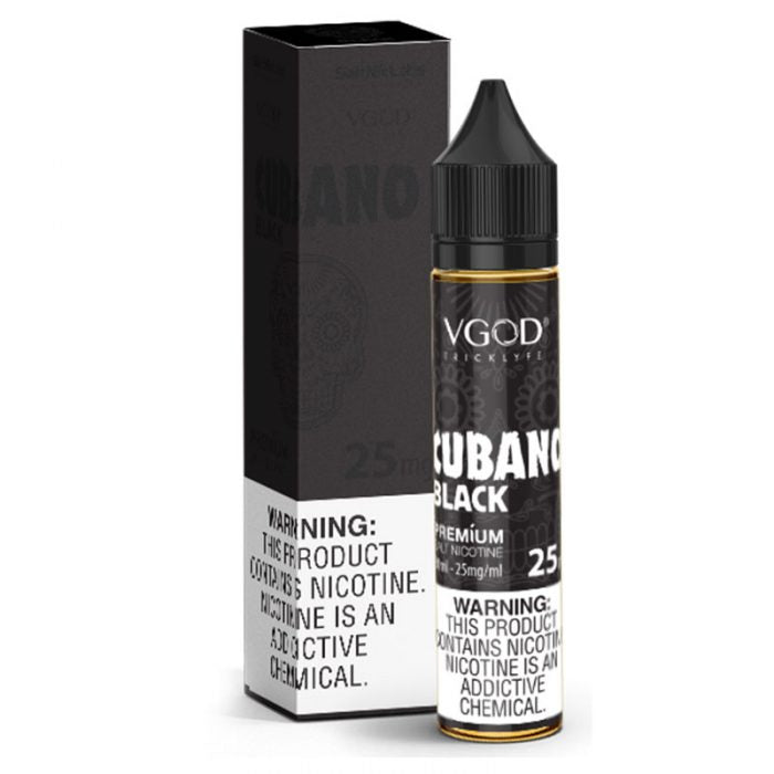 VGOD NIC SALT – CUBANO BLACK – 30ML (25MG-50MG) - Buy Online Vape On Best Prices From Pakistan Vape Shop | De Vapors Area