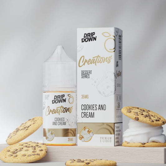 DRIP DOWN CREATION DESSERT SERIES NIC SALT - COOKIES & CREAM - 30ML (35MG)