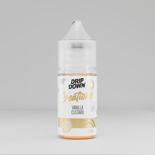 DRIP DOWN CREATION DESSERT SERIES NIC SALT - VANILLA CUSTARD - 30ML (35MG)