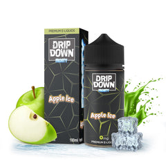 DRIP DOWN FROSTY FREEBASE – APPLE ICE – 100ML (0MG-3MG-6MG)